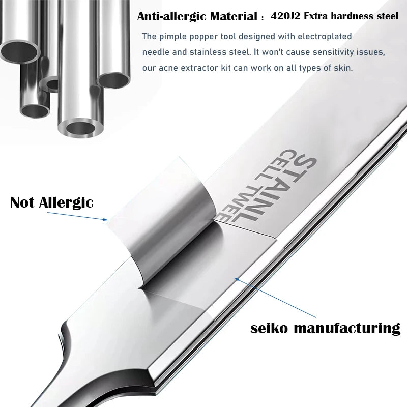Stainless Steel Blackhead/Blemish Remover Kit