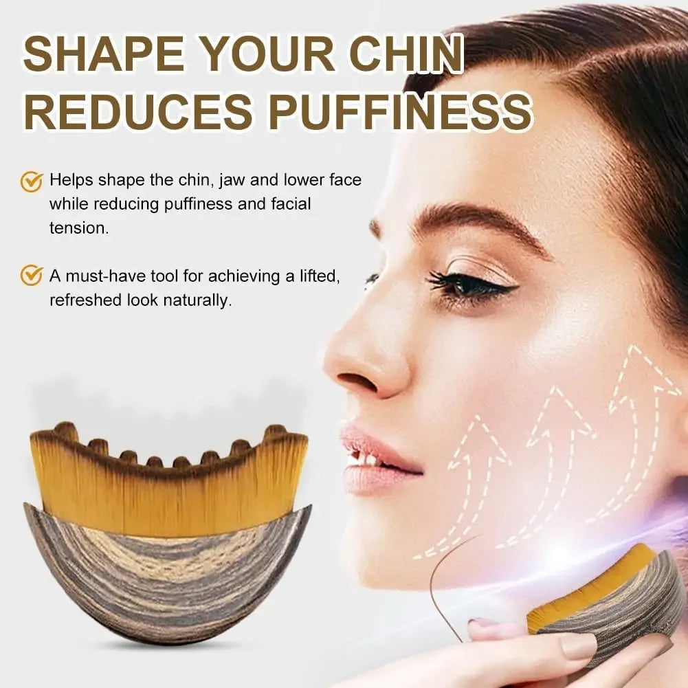 Lymphatic Facial Contour Brush for Chin & Jawline Sculpting