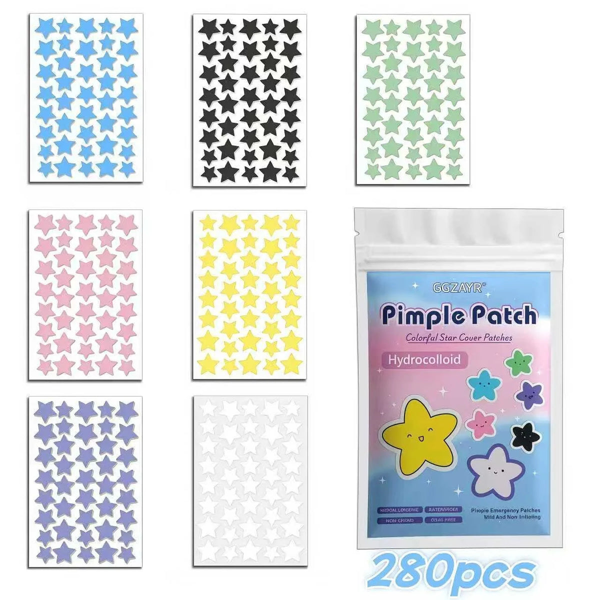 Hydrocolloid Star Pimple Patches