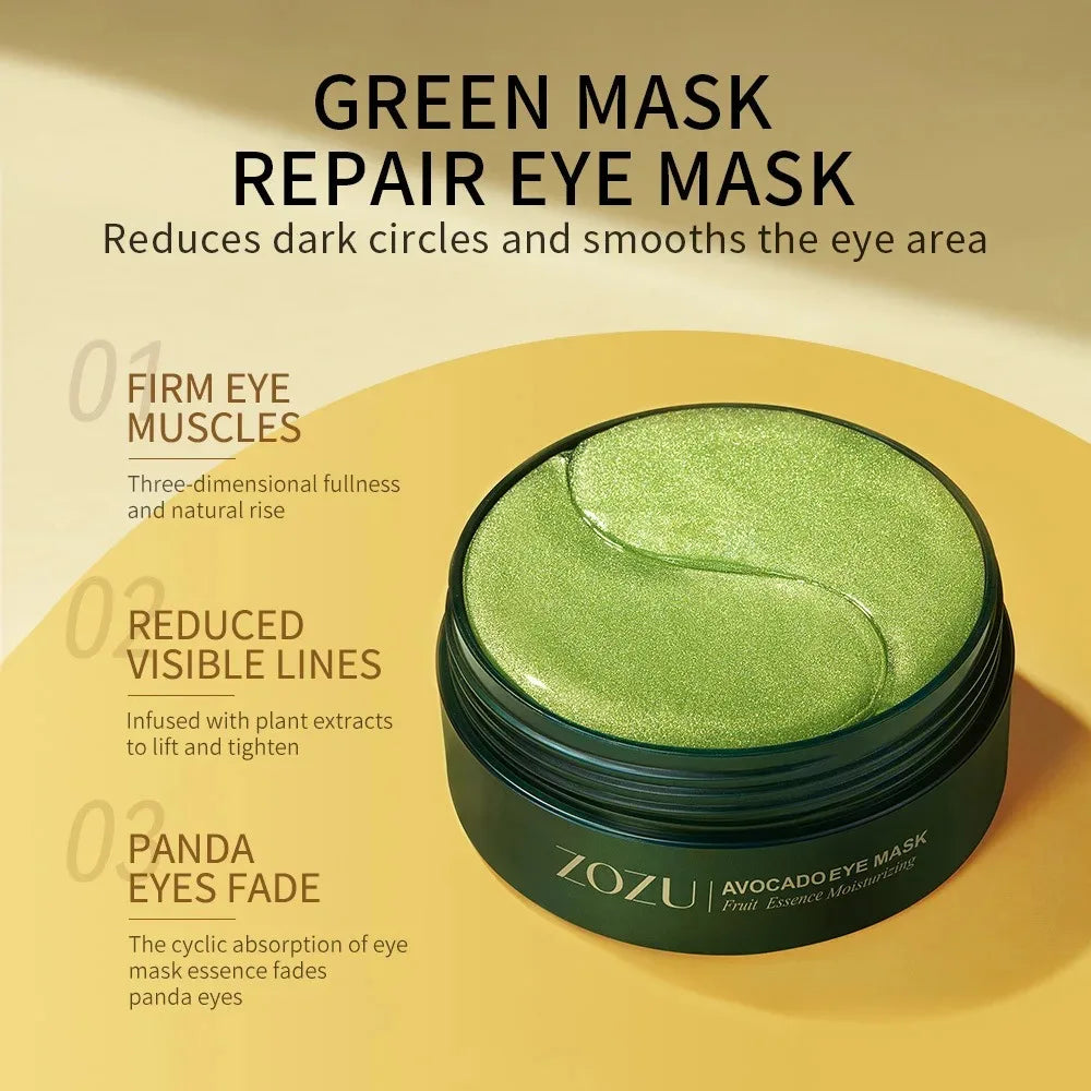 Premium Avocado & Gold Hydrating Eye Masks