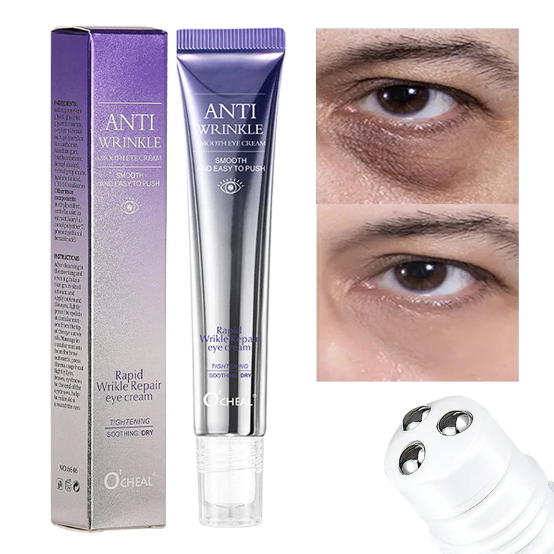 Hyaluronic Acid Eye Skin Care Anti-Wrinkle Anti-Dark Circle Eye Cream & Roller