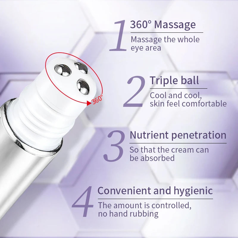 Hyaluronic Acid Eye Skin Care Anti-Wrinkle Anti-Dark Circle Eye Cream & Roller