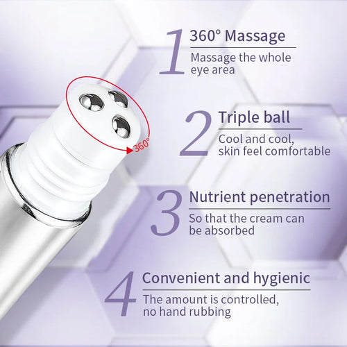 Hyaluronic Acid Eye Skin Care Anti-Wrinkle Anti-Dark Circle Eye Cream & Roller